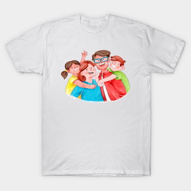 Happy Family T-Shirt by Mako Design 